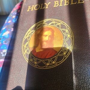 Brown Holy Bible with Gold Accents 1953